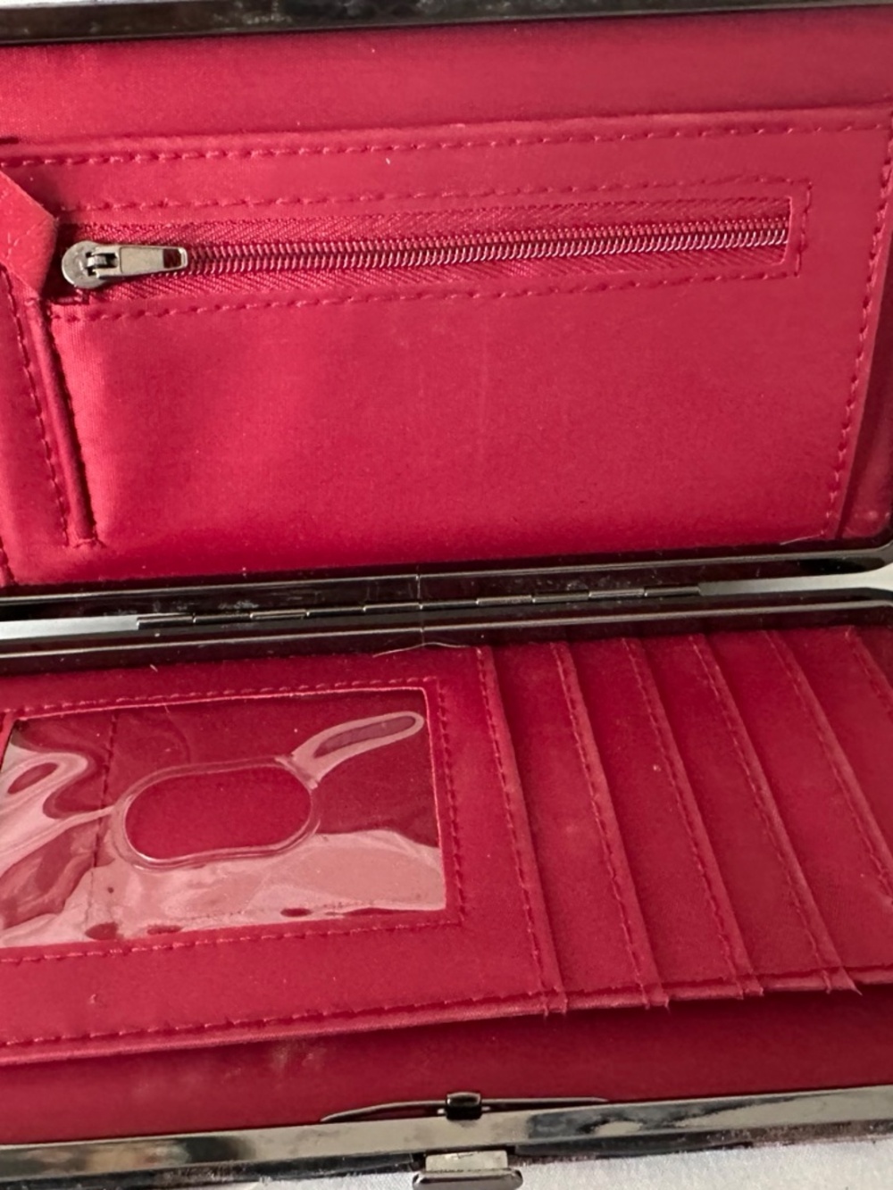 Metallic Leopard-Print Hard-Frame Wallet - Picture 4 of 6